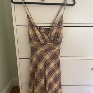 Free People Strappy Plaid Dress - Size 12